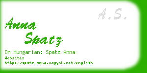 anna spatz business card
